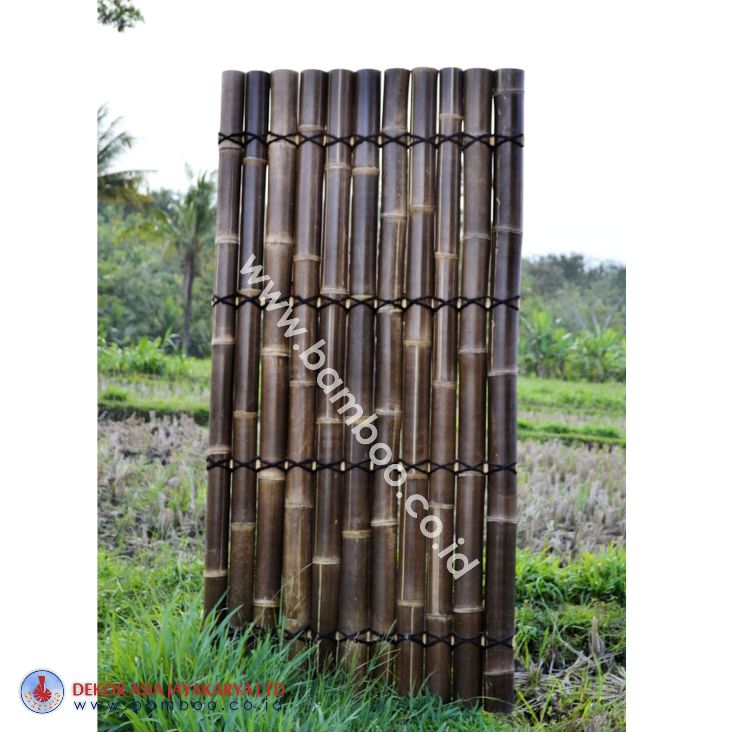 Black Bamboo Half Raft Panel - Bamboo Panels